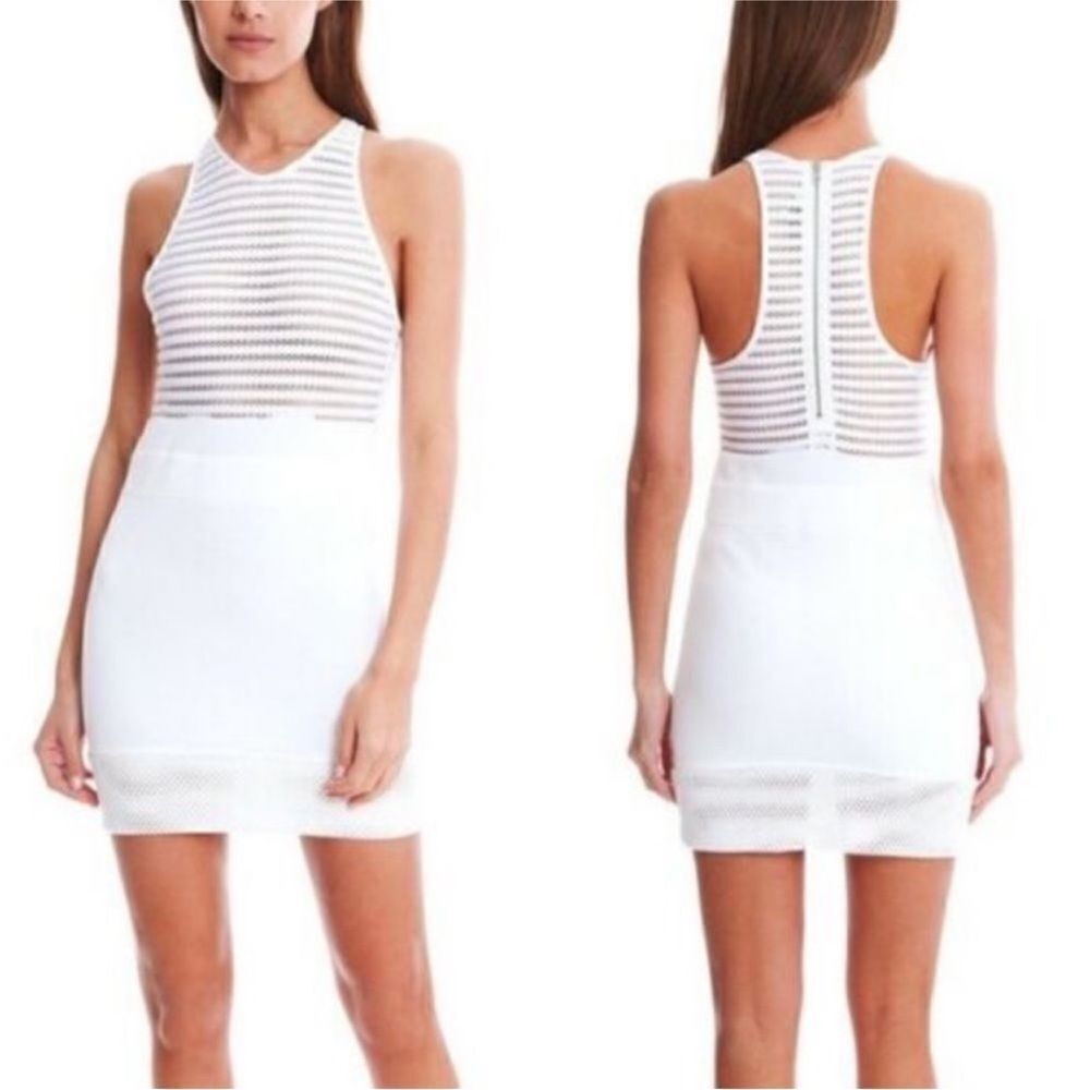 IRO White Mesh Detail Mini Dress, XS